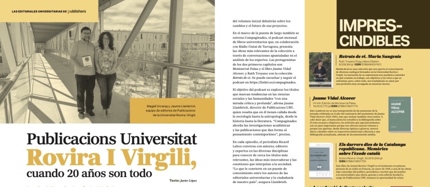 Publicacions Universitat Rovira I Virgili, cuando veinte años son todo 