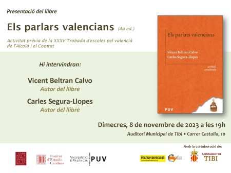 Presentación de "Els parlars valencians (4a ed. actualitzada)" en Tibi - Universitat de València