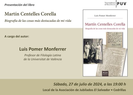 Presentación del libro "Martín Centelles Corella" en Cedrillas - Universitat de València