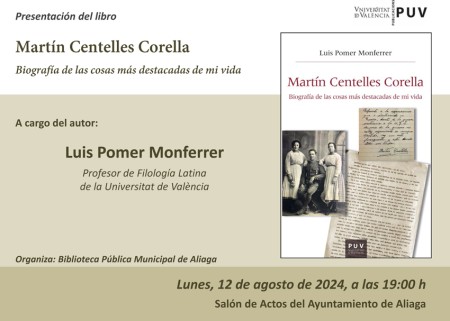 Presentación del libro "Martín Centelles Corella" en Aliaga - Universitat de València
