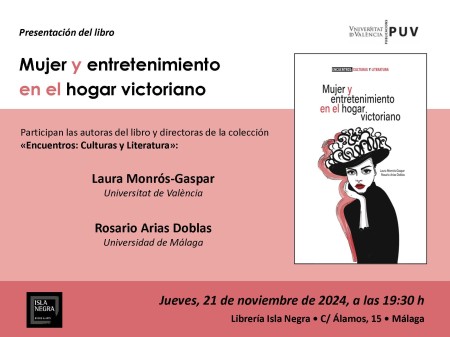 Presentación del libro "Mujer y entretenimiento en el hogar victoriano" en la librería Isla Negra de Málaga - Universitat de València