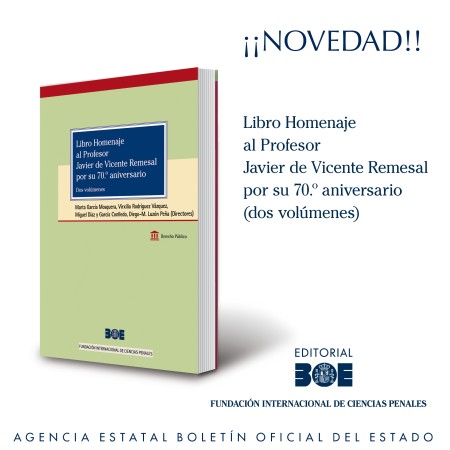 Libro Homenaje al Profesor Javier de Vicente Remesal por su 70.º aniversario