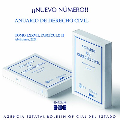 Novedad Editorial BOE. Nuevo número del Anuario de Derecho Civil.