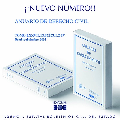 Novedad Editorial BOE. Nuevo número del Anuario de Derecho Civil 2024.