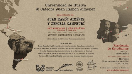 La Universidad de Huelva y la Cátedra Juan Ramón Jiménez presentan"Juan Ramón Jiménez y Zenobia Camprubí. Años españoles (1881-1936)" y "Años americanos (1936-1958)",