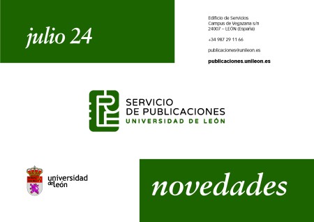 Dos novedades editoriales para el mes de julio del Servicio de Publicaciones de la Universidad de León