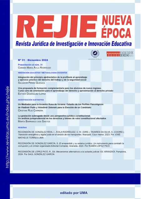 La revista REJIE Nueva Época publica su número 31