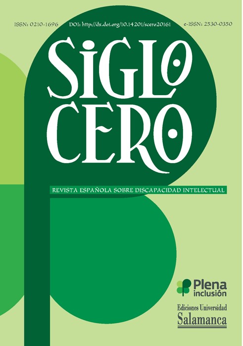 Siglo Cero Revista Española sobre Discapacidad Intelectual